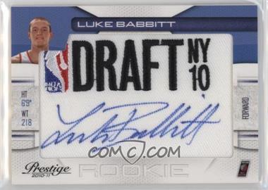 2010-11 Prestige - NBA Draft Class - Draft Logo Patch Autographs #16 - Luke Babbitt /399