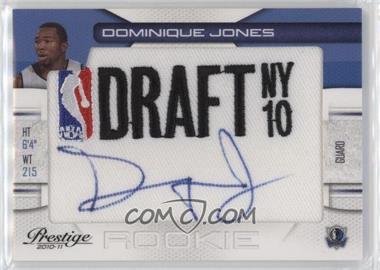 2010-11 Prestige - NBA Draft Class - Draft Logo Patch Autographs #25 - Dominique Jones /499