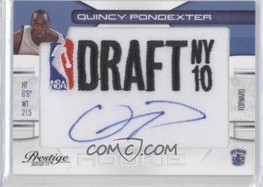 2010-11 Prestige - NBA Draft Class - Draft Logo Patch Autographs #26 - Quincy Pondexter /399