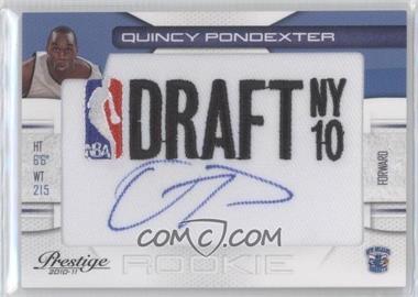 2010-11 Prestige - NBA Draft Class - Draft Logo Patch Autographs #26 - Quincy Pondexter /399