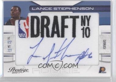 2010-11 Prestige - NBA Draft Class - Draft Logo Patch Autographs #38 - Lance Stephenson /499