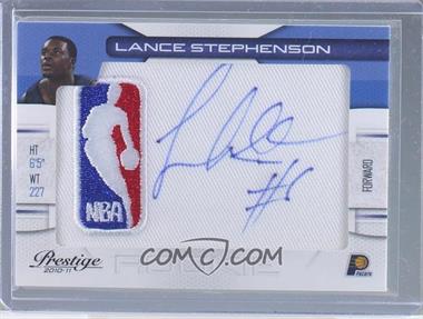 2010-11 Prestige - NBA Draft Class - NBA Logoman Patch Autographs #38 - Lance Stephenson /10