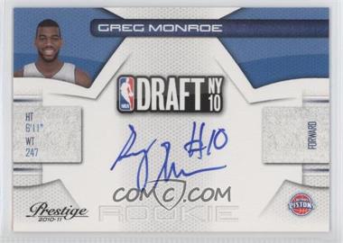 2010-11 Prestige - NBA Draft Class - Signatures #7 - Greg Monroe /299