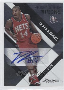 2010-11 Prestige - Prestigious Picks - Black Signatures #3 - Derrick Favors /249