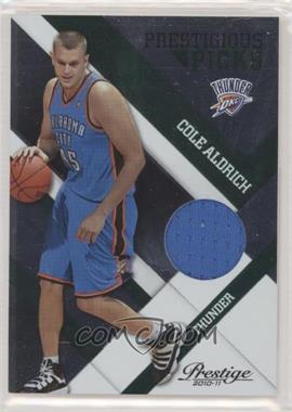 2010-11 Prestige - Prestigious Picks - Green Materials #11 - Cole Aldrich /499