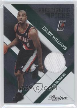 2010-11 Prestige - Prestigious Picks - Green Materials #21 - Elliot Williams /499