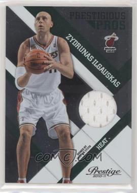 2010-11 Prestige - Prestigious Pros - Green Materials #15 - Zydrunas Ilgauskas /499