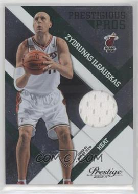 2010-11 Prestige - Prestigious Pros - Green Materials #15 - Zydrunas Ilgauskas /499