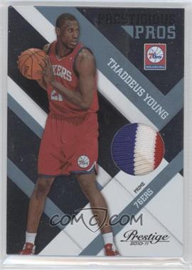 2010-11 Prestige - Prestigious Pros - Platinum Patches Prime #9 - Thaddeus Young /25