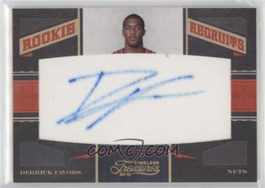 2010-11 Timeless Treasures - [Base] - Gold #103 - Rookie Recruits - Derrick Favors /10 [Noted]