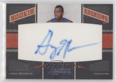 2010-11 Timeless Treasures - [Base] #107 - Rookie Recruits - Greg Monroe /299