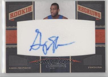 2010-11 Timeless Treasures - [Base] #107 - Rookie Recruits - Greg Monroe /299