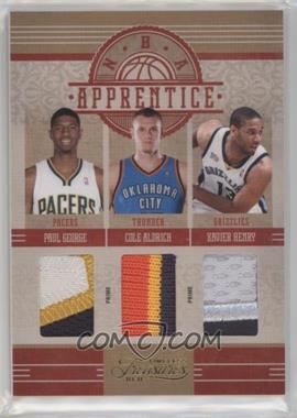 2010-11 Timeless Treasures - NBA Apprentice Materials Triple - Prime #4 - Paul George, Cole Aldrich, Xavier Henry /10
