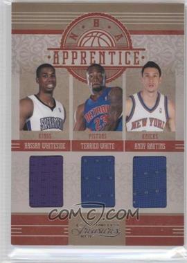 2010-11 Timeless Treasures - NBA Apprentice Materials Triple #11 - Hassan Whiteside, Terrico White, Andy Rautins /99