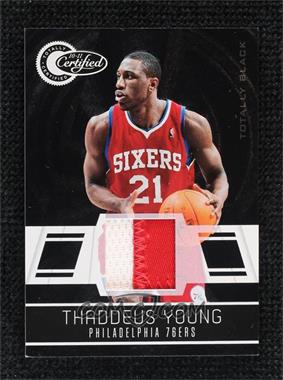 2010-11 Totally Certified - [Base] - Totally Black Materials Prime #4 - Thaddeus Young /1