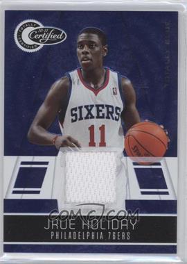 2010-11 Totally Certified - [Base] - Totally Blue Materials #3 - Jrue Holiday /99