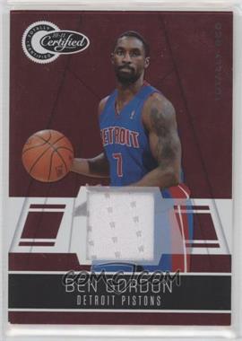 2010-11 Totally Certified - [Base] - Totally Red Materials #101 - Ben Gordon /249