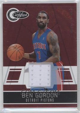 2010-11 Totally Certified - [Base] - Totally Red Materials #101 - Ben Gordon /249