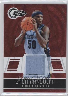 2010-11 Totally Certified - [Base] - Totally Red Materials #36 - Zach Randolph /249