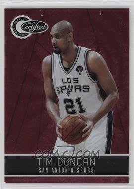 2010-11 Totally Certified - [Base] - Totally Red #116 - Tim Duncan /499