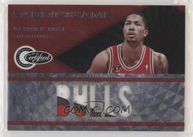 2010-11 Totally Certified - Fabric of the Game Team Name - Prime #6 - Derrick Rose /25
