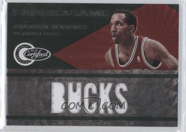 2010-11 Totally Certified - Fabric of the Game Team Name #10 - Brandon Jennings /299