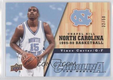 2010-11 UD North Carolina Basketball - [Base] - Blue & Silver #73 - Vince Carter /50