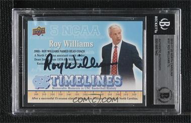 2010-11 UD North Carolina Basketball - [Base] #161 - Timelines - Roy Williams [BAS BGS Authentic]