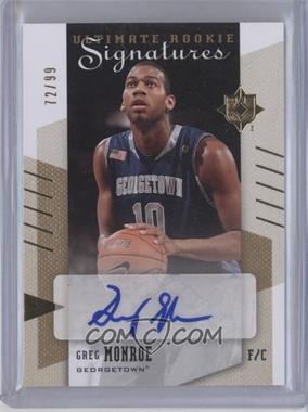 2010 Ultimate Collection - [Base] #69 - Rookie Signatures - Greg Monroe /99