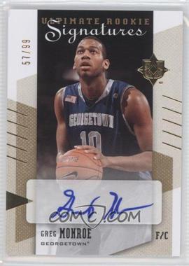 2010 Ultimate Collection - [Base] #69 - Rookie Signatures - Greg Monroe /99