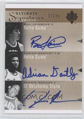 2010 Ultimate Collection - Ultimate Signatures Triple #T-DET - Dennis Rodman, Adrian Dantley, Bill Laimbeer /25