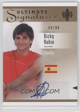 2010 Ultimate Collection - Ultimate Signatures #S-RR - Ricky Rubio /99