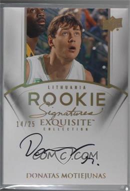 2011-12 Exquisite Collection - Rookie Signatures - Gold #80 - Donatas Motiejunas /25 [Noted]
