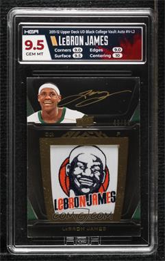 2011-12 Exquisite Collection - UD Black - College Vault Auto #V-LJ - LeBron James /60 [HGA 9.5 GEM MINT]