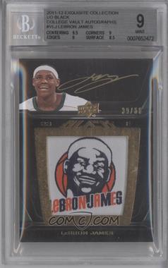 2011-12 Exquisite Collection - UD Black - College Vault Auto #V-LJ - LeBron James /60 [BGS 9 MINT]