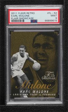 2011-12 Fleer Retro - Flair Showcase #FL-52 - Karl Malone /150 [PSA 9 MINT]