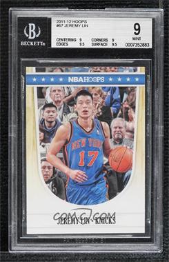 2011-12 NBA Hoops - [Base] #67 - Jeremy Lin [BGS 9 MINT]