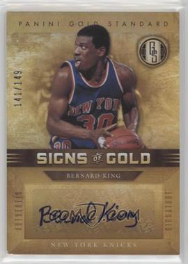 2011-12 Panini Gold Standard - Signs of Gold #SG-54 - Bernard King /149