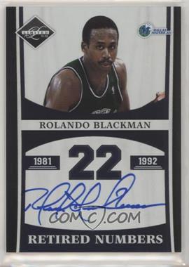 2011-12 Panini Limited - Retired Numbers Signatures #4 - Rolando Blackman /99