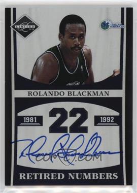 2011-12 Panini Limited - Retired Numbers Signatures #4 - Rolando Blackman /99