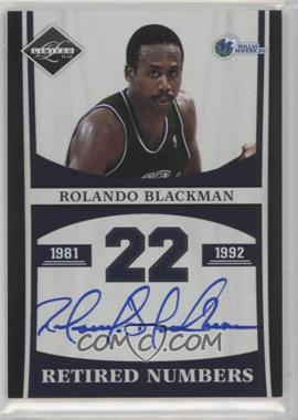 2011-12 Panini Limited - Retired Numbers Signatures #4 - Rolando Blackman /99