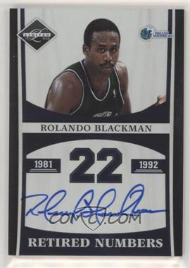 2011-12 Panini Limited - Retired Numbers Signatures #4 - Rolando Blackman /99