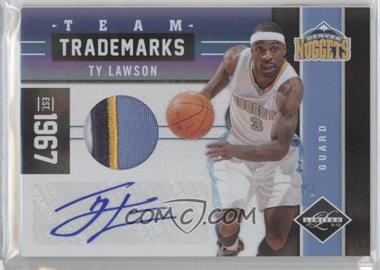 2011-12 Panini Limited - Team Trademarks Materials Signatures - Prime #3 - Ty Lawson /25