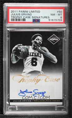 2011-12 Panini Limited - Trophy Case - Signatures #50 - Julius Erving /25 [PSA 8 NM‑MT]