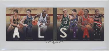 2011-12 Panini Preferred - All-Star Material Booklet #6 - Christian Laettner, Clyde Drexler, Larry Bird, Scottie Pippen, Chris Mullin, John Stockton, Karl Malone /50