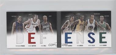 2011-12 Panini Preferred - Defense Material Booklet #5 - Monta Ellis, Shane Battier, Tayshaun Prince, Matt Barnes, Raja Bell, Rajon Rondo, Ron Artest /199