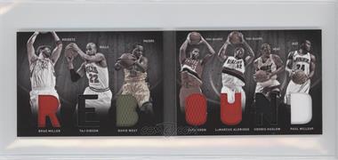 2011-12 Panini Preferred - Rebound Material Booklet #6 - Brad Miller, David West, Udonis Haslem, Greg Oden, LaMarcus Aldridge, Paul Millsap, Taj Gibson /199