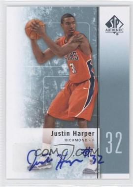 2011-12 SP Authentic - [Base] - Autographs #20 - Justin Harper