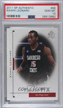 2011-12 SP Authentic - [Base] #88 - Kawhi Leonard [PSA 10 GEM MT]