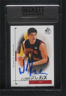 2011-12 SP Authentic - [Base] #94 - Nikola Vucevic [BAS Beckett Auth Sticker]